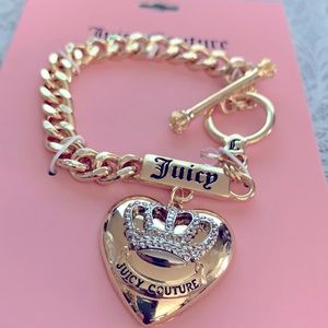 COPY - Juicy Couture- crown Charm Bracelet /Heart crown